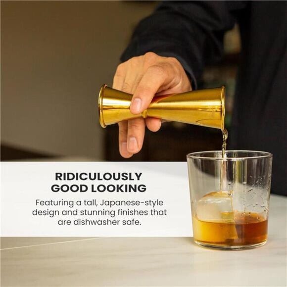 Stainless Steel Japanese Jigger Cocktail Measuring Cup for Bartending Bar Tools - Picture 6 of 7